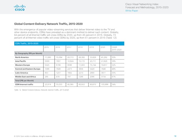 Visual Networking Index - Forecasting & Methodology - Page 18